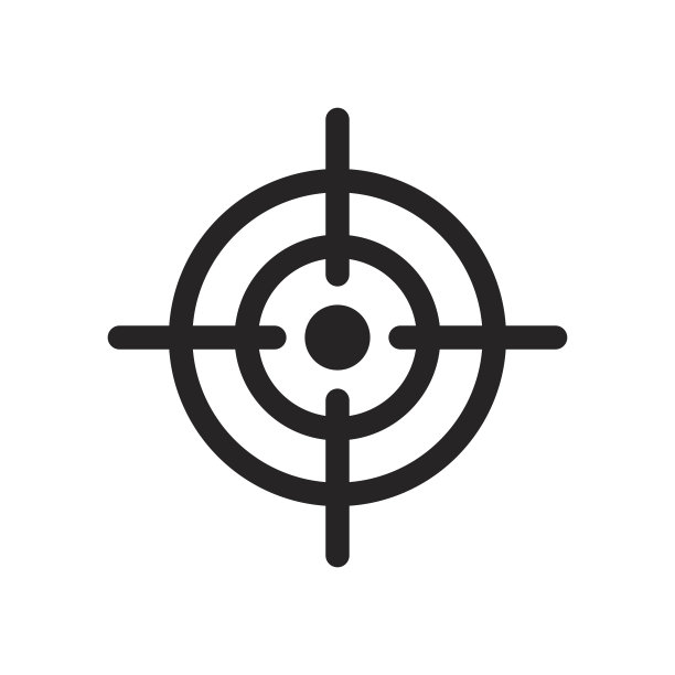 目标图标矢量设计模板在白色背景图片下载