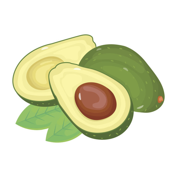 健康饮食，牛油果等距图标设计图片下载