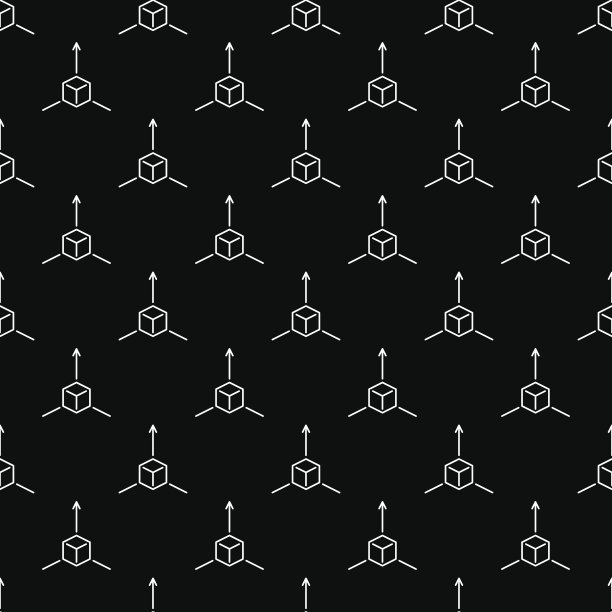 AR或增强现实暗矢量无缝模式图片下载