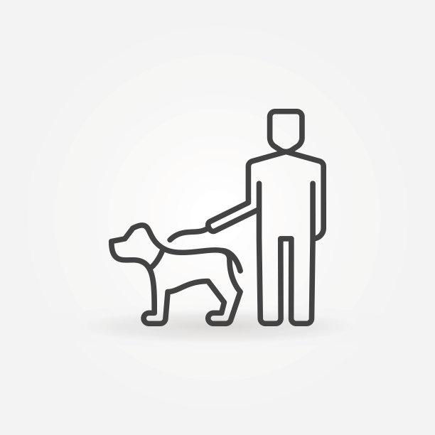 用皮带牵着狗的人图片下载