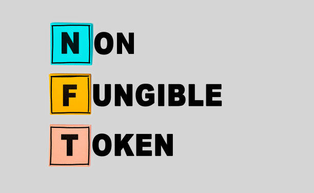 灰色背景上的缩写。经营理念。灰色背景上的多色方形便签，俯视图。不可替换的令牌概念文本图片下载