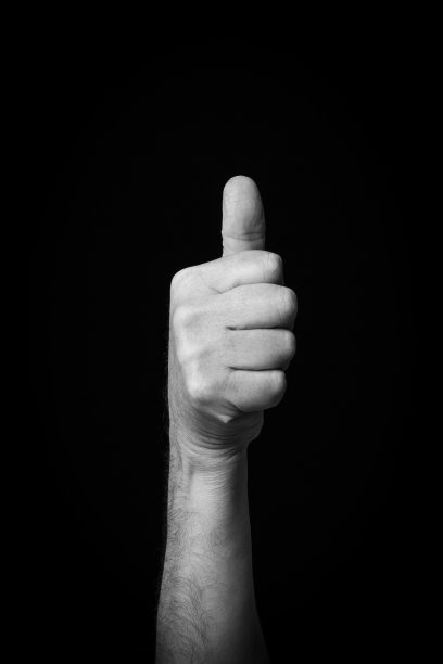 演示阿拉伯手语字母“Alef”的手图片下载