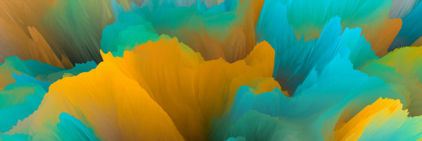 神奇的世界。超现实主义的景观。抽象的幻想背景。三维演示图片下载