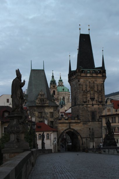 捷克共和国-布拉格-查尔斯桥-全景图图片下载