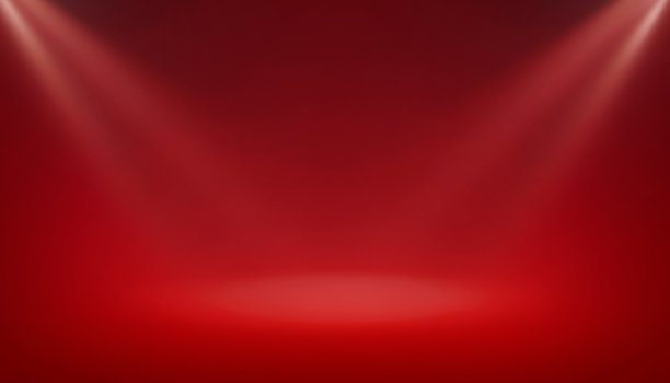 空的红色舞台上有聚光灯图片下载