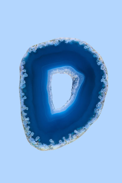 带状玛瑙石样品，具有晶体纹理。图片下载