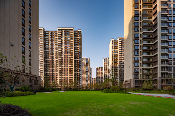 现代高层住宅小区建筑园林景观图片下载