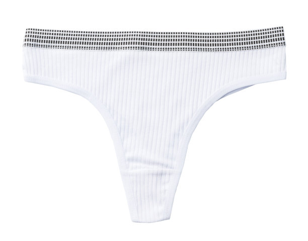 串女性内裤孤立在白色背景。图片下载