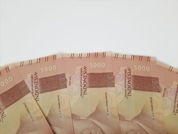 白色背景的五千印尼盾图片下载