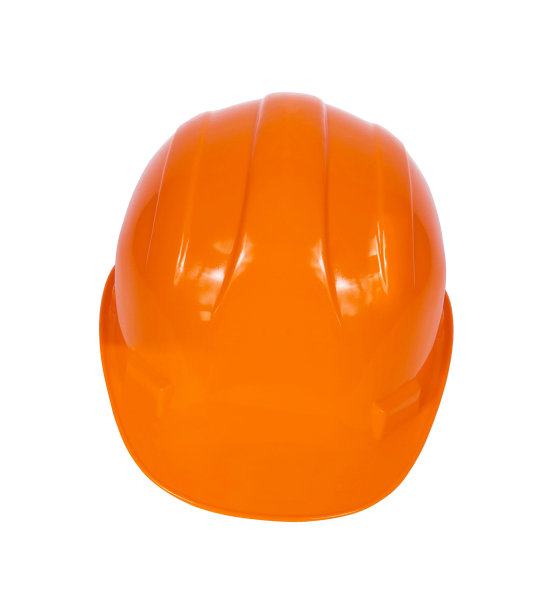 黄色的工业帽孤立在白色上图片下载