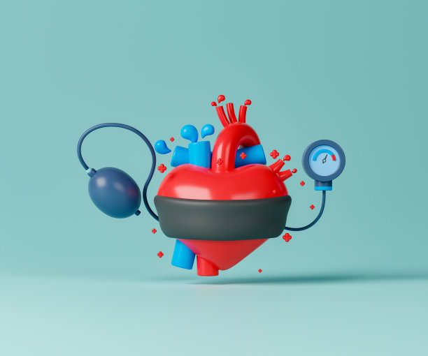 血压测量3d渲染。图片下载