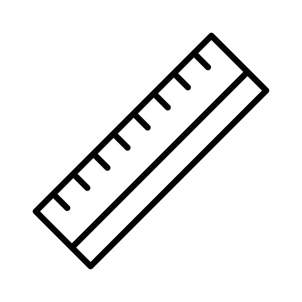 标尺图标矢量设计模板在白色背景图片下载