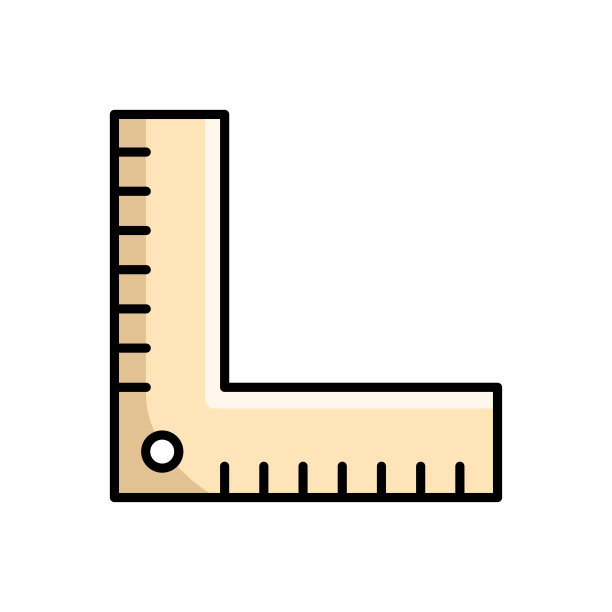 标尺图标矢量设计模板在白色背景图片下载