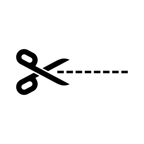 剪刀图标矢量设计模板在白色背景图片下载