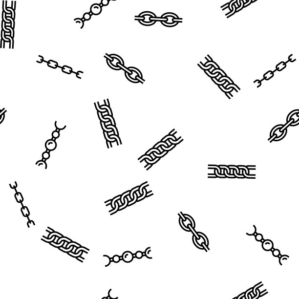 链条金属连接链接矢量无缝模式图片下载