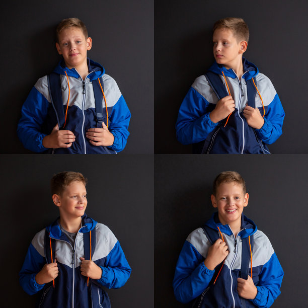 年轻的十几岁的学校男孩肖像概念图片下载