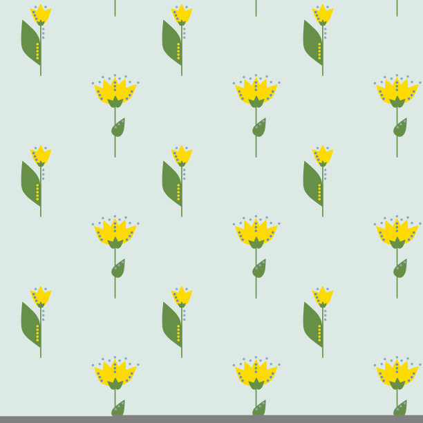 花的无缝图案由开花的草地植物和田野的花朵。图片下载