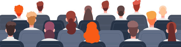 观众向后看坐在椅子上的人图片下载