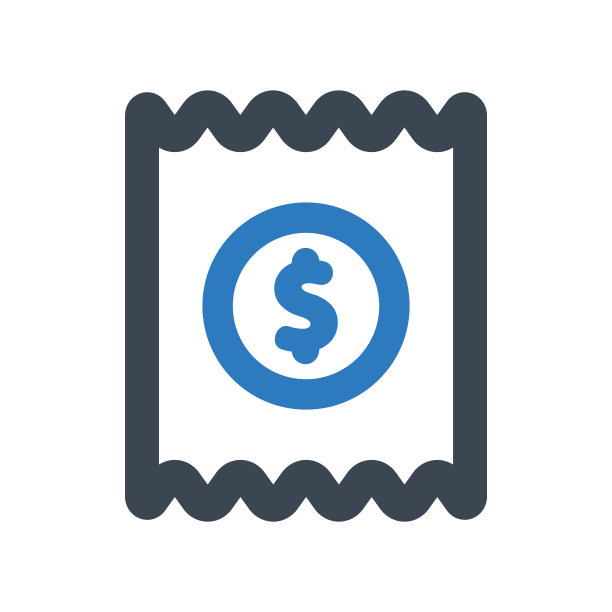 付款收据图标-矢量插图。账单，发票，支付，结帐，收据，钱，支付，线，大纲，图标。图片下载