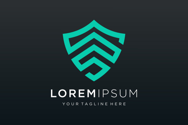 创意盾标志和图标集。矢量标志设计模板。图片下载