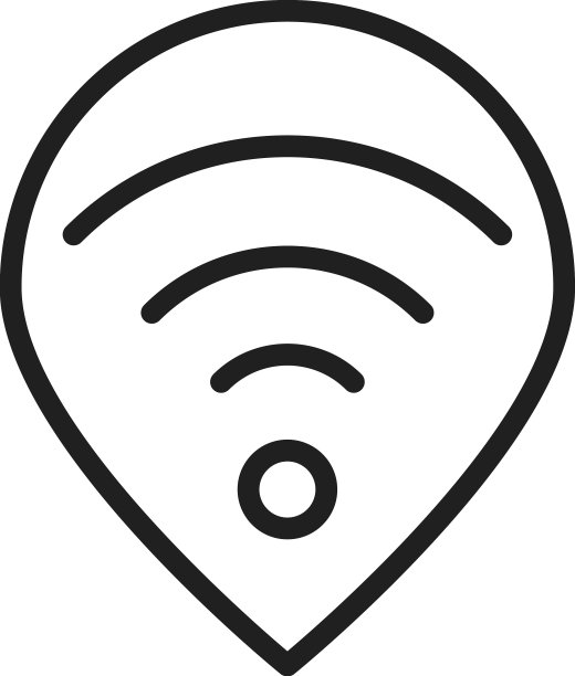 Wi-fi点图标黑线互联网符号图片下载