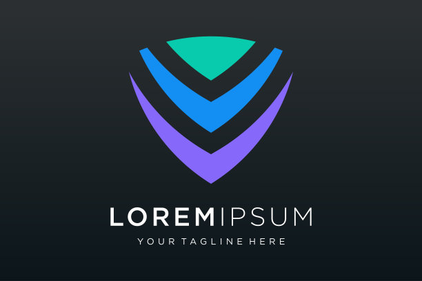 创意盾标志和图标集。矢量标志设计模板。图片下载