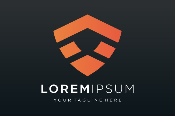 创意盾标志和图标集。矢量标志设计模板。图片下载