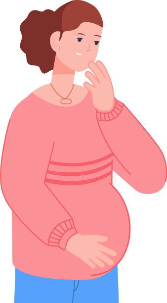 微笑的孕妇婴儿出生等待人图片下载