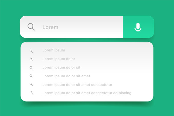 搜索栏与用户界面UX设计和网站的建议。搜索地址和导航栏图标。网站搜索表单模板的集合。搜索引擎网页浏览器窗口模板。图片下载