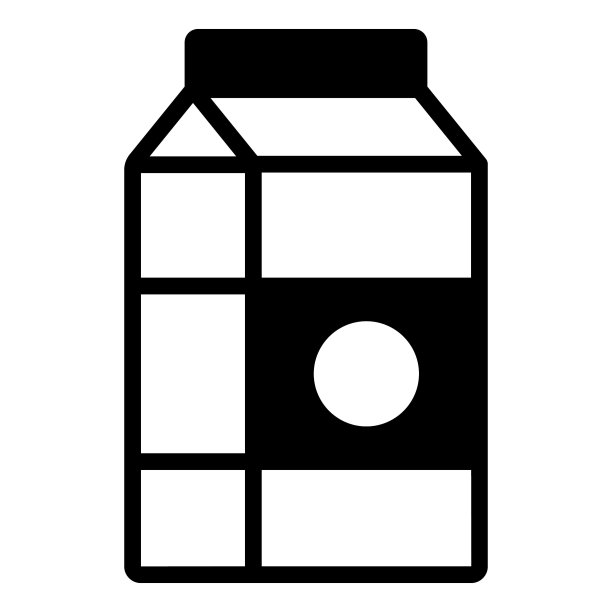 牛奶盒矢量线图标。简单的创意矢量线图标图片下载