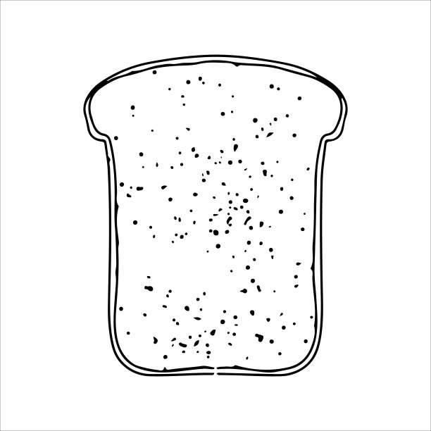 一片面包。早餐烤面包或面包卷。面包店。白色背景上的矢量插图。图片下载