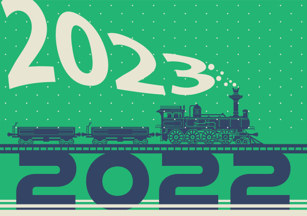 带有老式蒸汽火车的圣诞贺卡图片下载