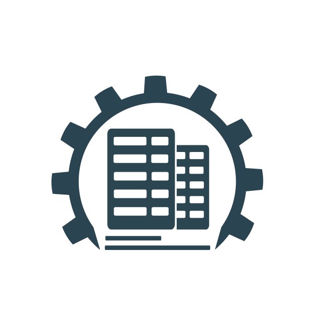 矢量插图，城市房屋的图标。图片下载