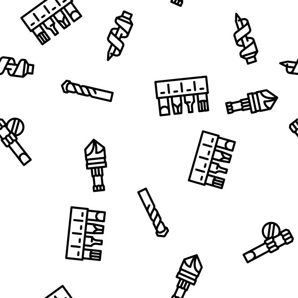 钻孔设备施工矢量无缝模式图片下载