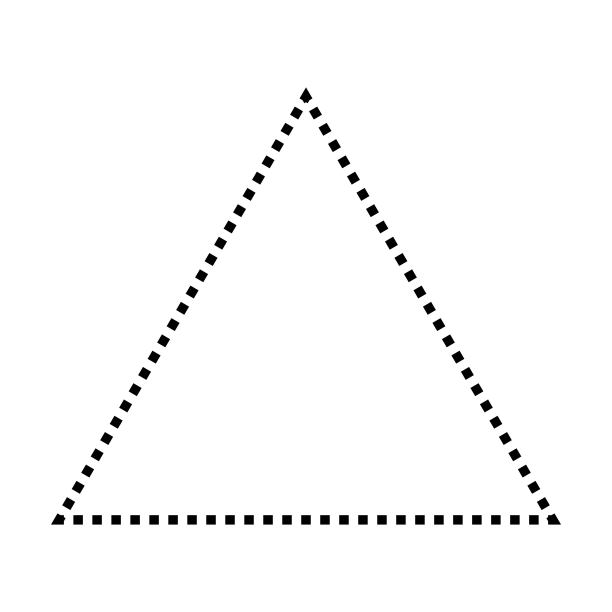三角形形状虚线图标矢量符号的创意平面设计ui元素图片下载