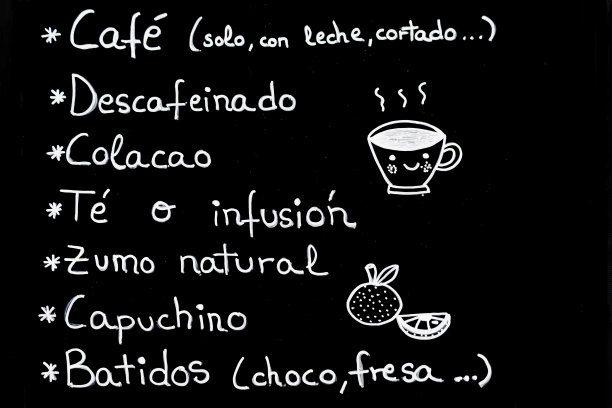 自助餐厅菜单用粉笔在黑板上手写。图片下载