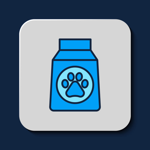 装满轮廓袋的食物为狗图标隔离图片下载