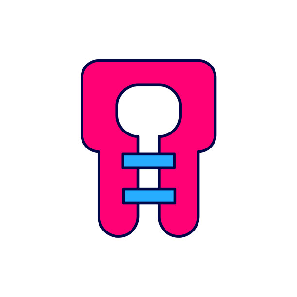 填充轮廓救生衣图标孤立在白色图片下载