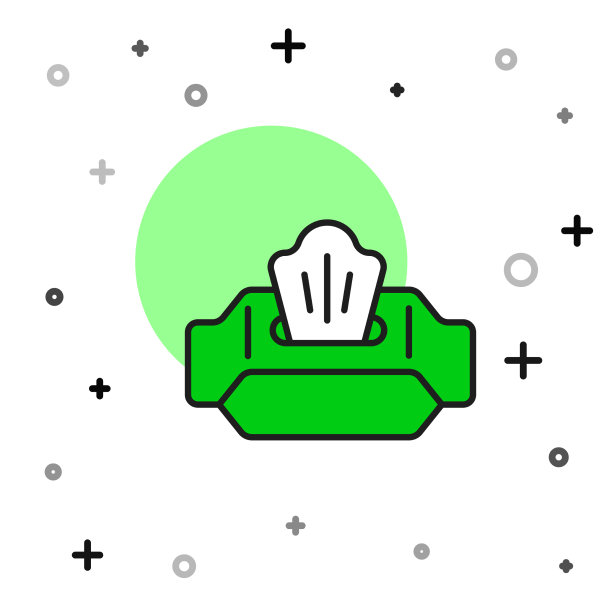 填充轮廓湿擦拭包装图标隔离上图片下载