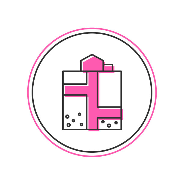 填充轮廓矿入口图标孤立上图片下载