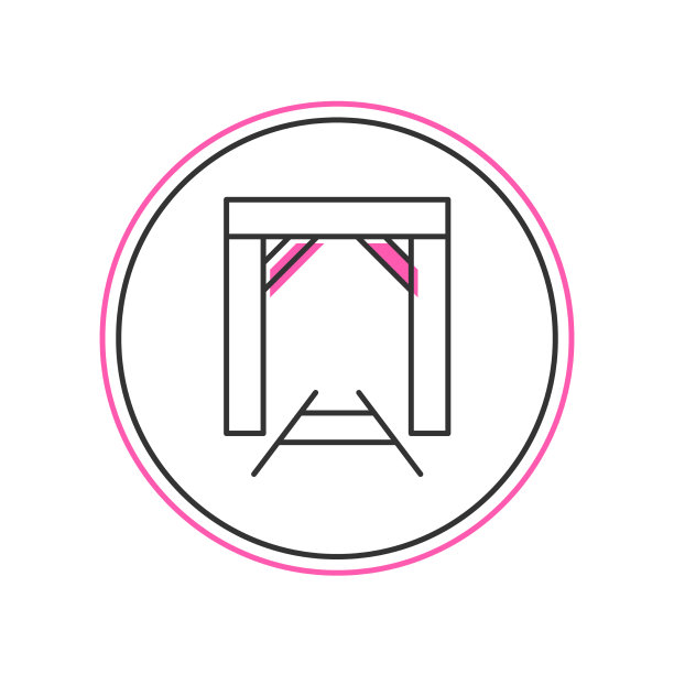 填充轮廓矿入口图标孤立上图片下载