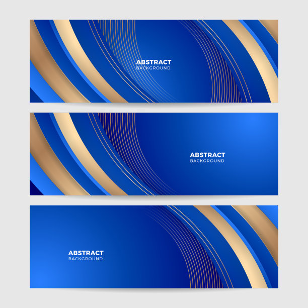 抽象模板蓝色几何对角背景与金色线。奢华的风格。图片下载