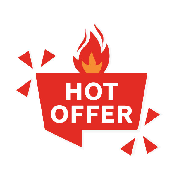 热报价标签。现代网络横幅元素与火焰。矢量图图片下载