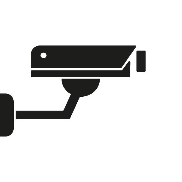 白色背景的监控摄像头。矢量图图片下载