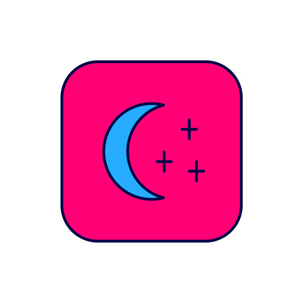 填补轮廓月亮和星星图标孤立上图片下载