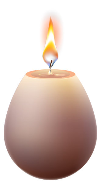 芳香蜡烛。浪漫的光。逼真的火焰模型图片下载