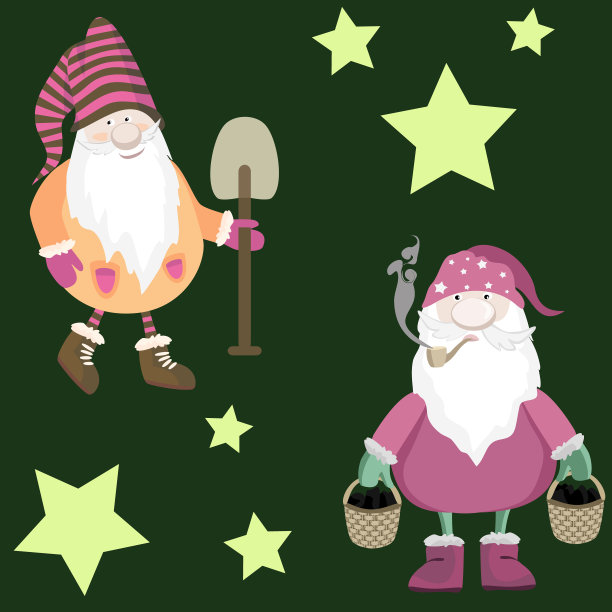 矢量-侏儒变体。模式。图片下载