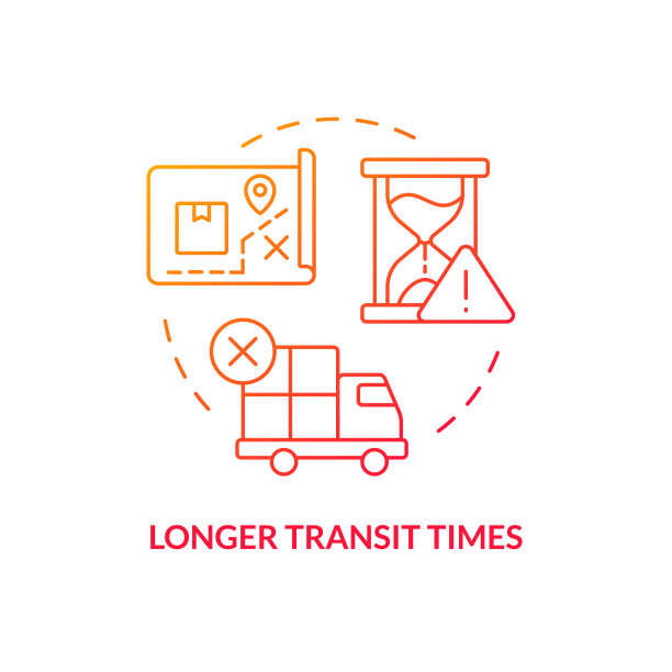 长过境时间红色渐变概念图标图片下载