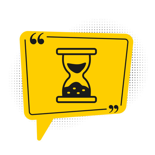 黑色老沙漏与流动的沙子图标图片下载