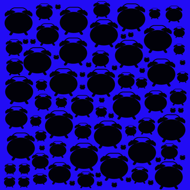 无缝闹钟包装纸设计图片下载